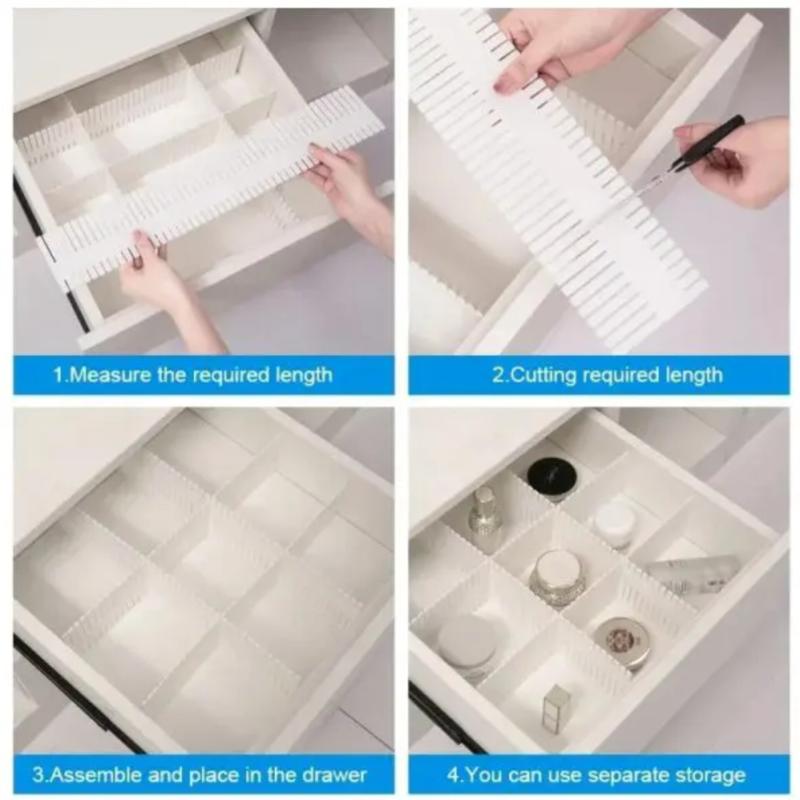 Adjustable Plastic Grid Drawer Organizer Multi-Purpose