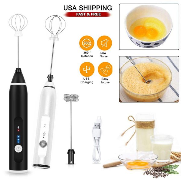 Mini Electric Handheld Milk Frother Electric Blender with USB Electrical Maker Whisk Mixe