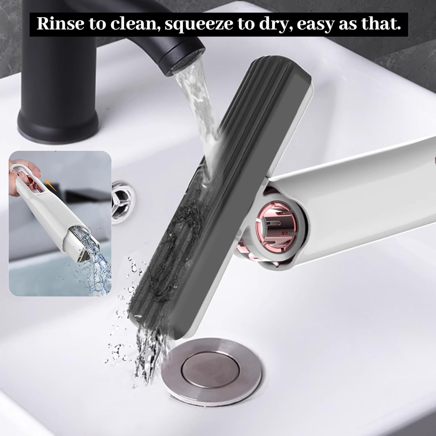 Mini Mop Powerful Squeeze Folding Home Cleaning Mops