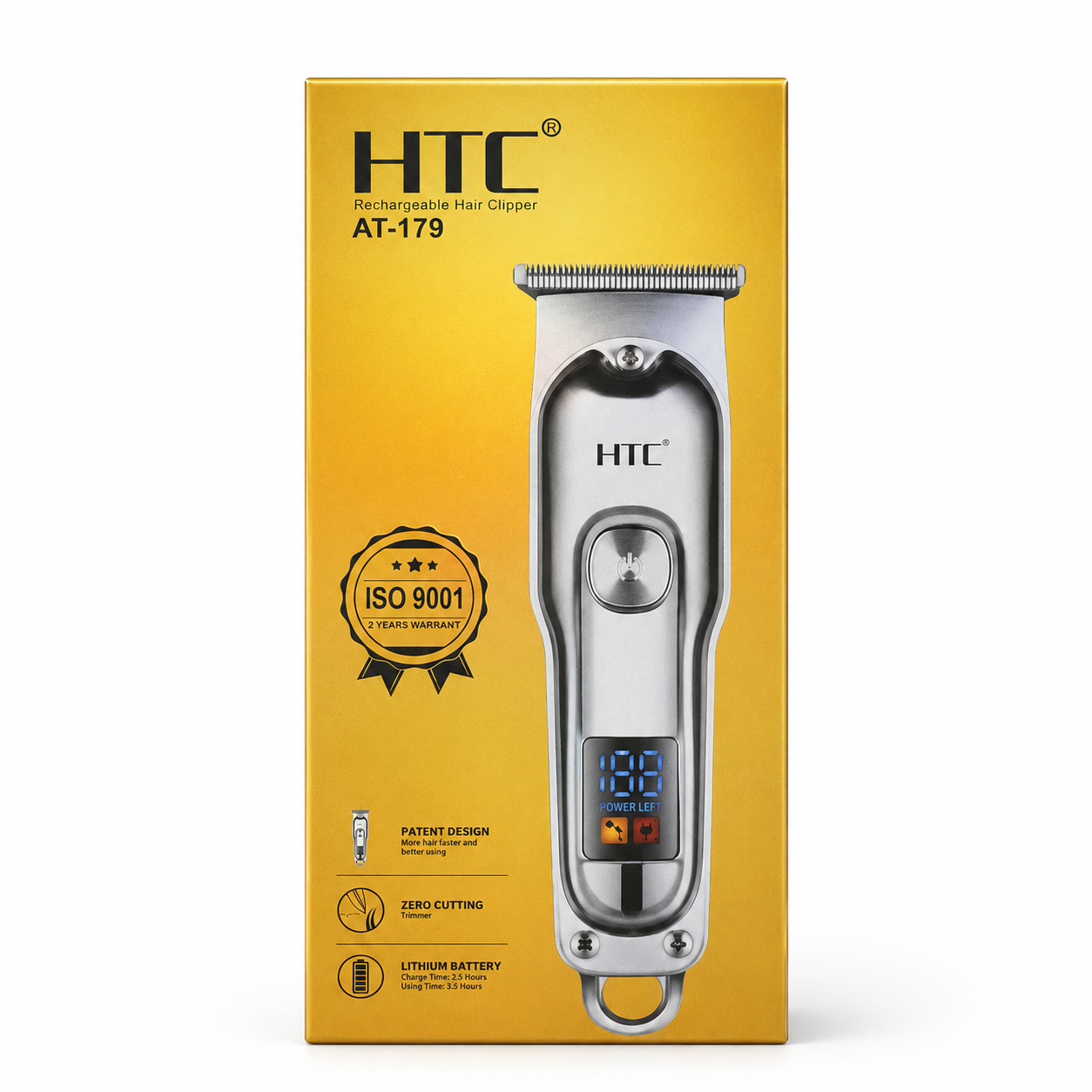 Original HTC AT-179 Rechargeable Hair Clipper & Beard Trimmer for Men